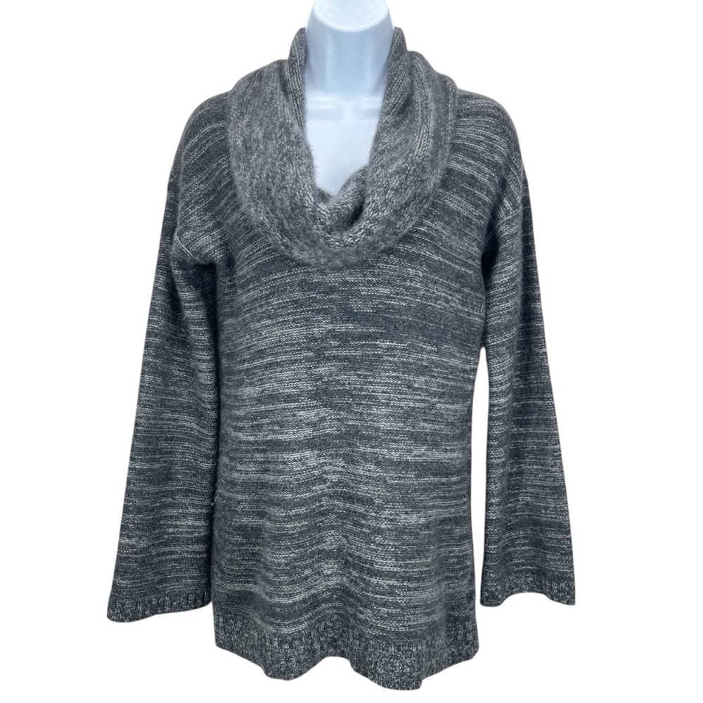 Sutton Studio 100% Cashmere‎ Women Small Gray Cowl Neck Sweater Soft Lightweight
